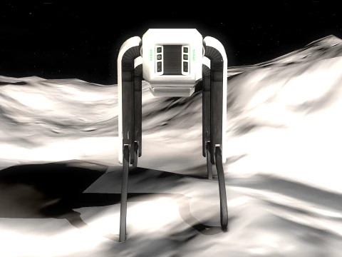 Lunar Robot Dog 3D Model