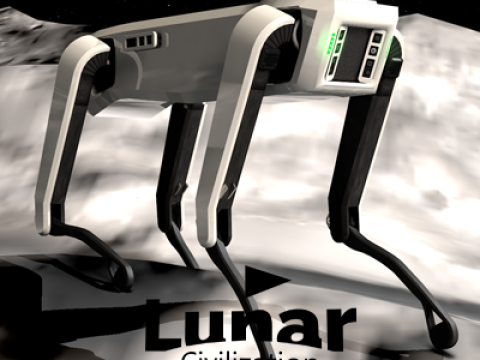 Lunar Robot Dog Model 3D
