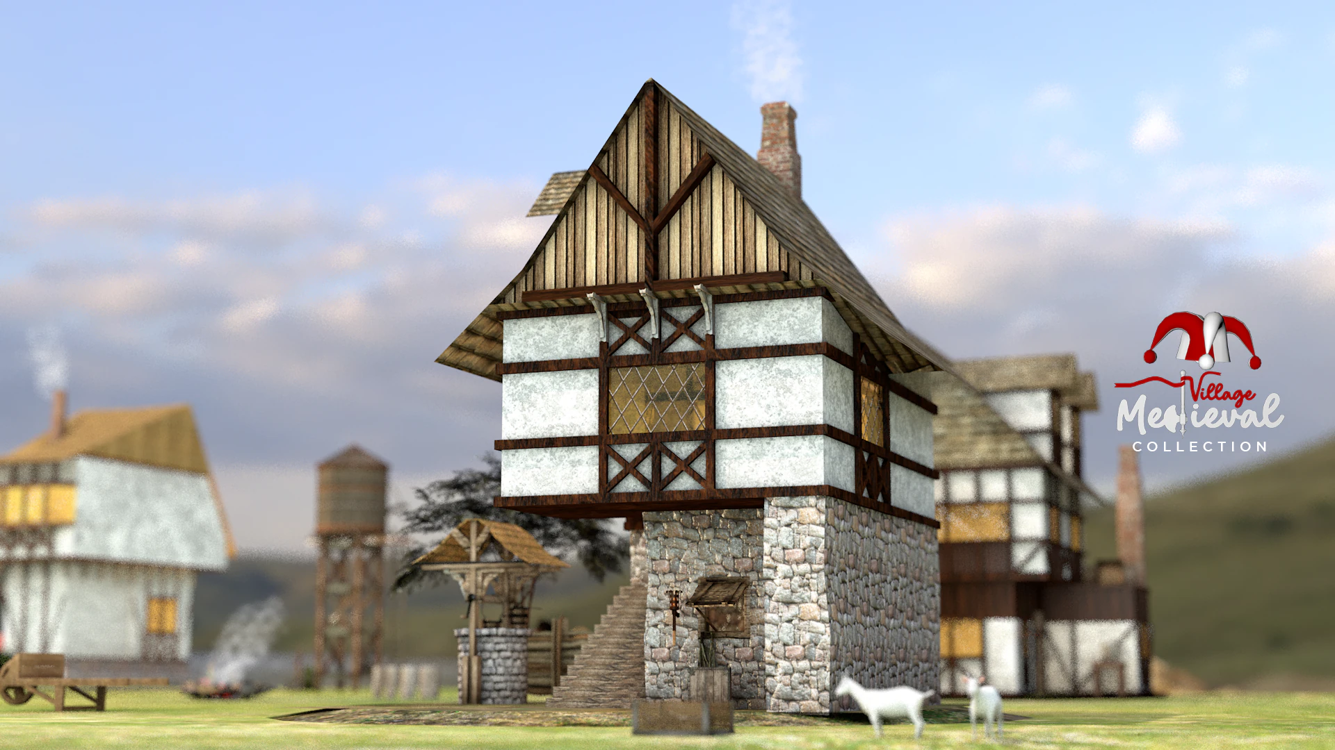 Medieval House 03 3D Model .c4d .max .obj .3ds .fbx .stl .blend 