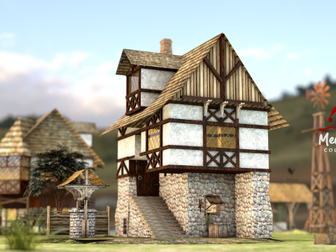 Medieval House 03 3D 모델