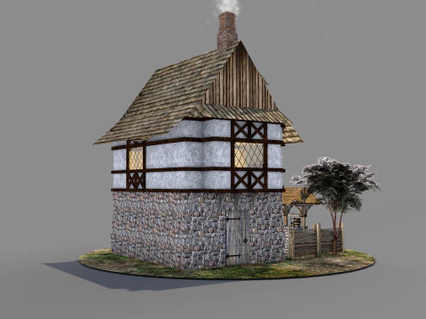 Medieval House 03 3D Model
