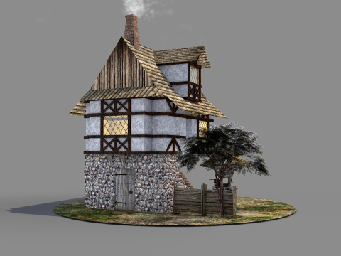 Medieval House 03 3D 모델