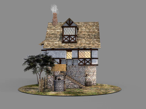 Medieval House 03 3D Model