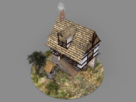Medieval House 03 3D Model