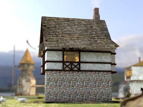 Medieval House 03 3D 모델