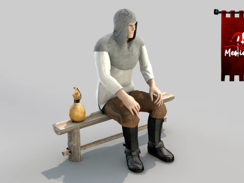 Medieval camp Scenario 3D Model