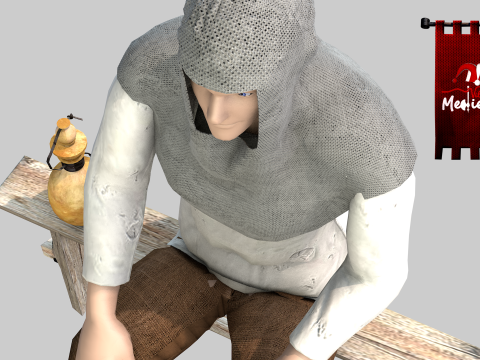 Medieval camp Scenario 3D 模型