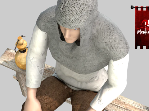 Medieval camp Scenario 3D Model