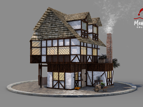 Medieval House 04 3D-Modell