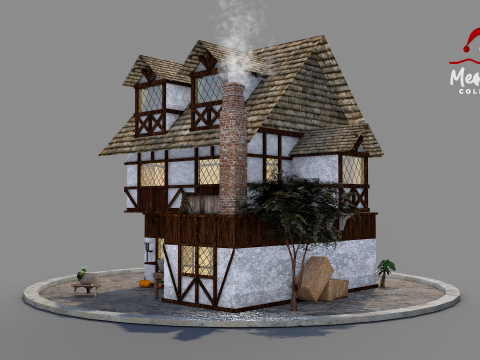 Medieval House 04 3D Model