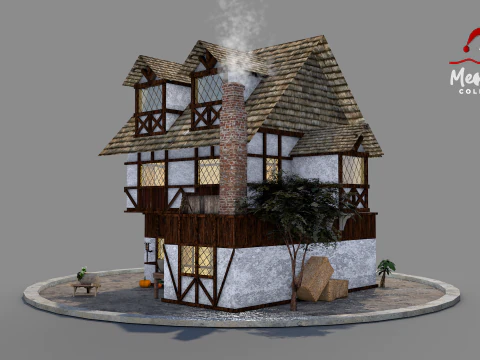 Medieval House 04 3D Model