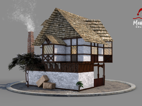 Medieval House 04 3D Model