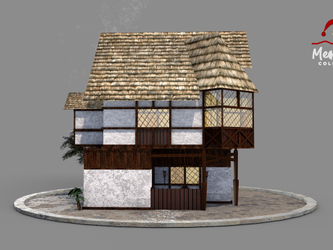 Medieval House 04 3D Model