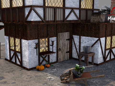 Medieval House 04 3D Model