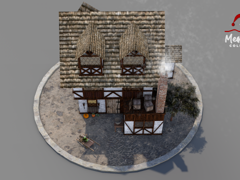 Medieval House 04 3D Model