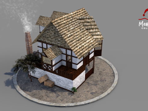 Medieval House 04 3D Model