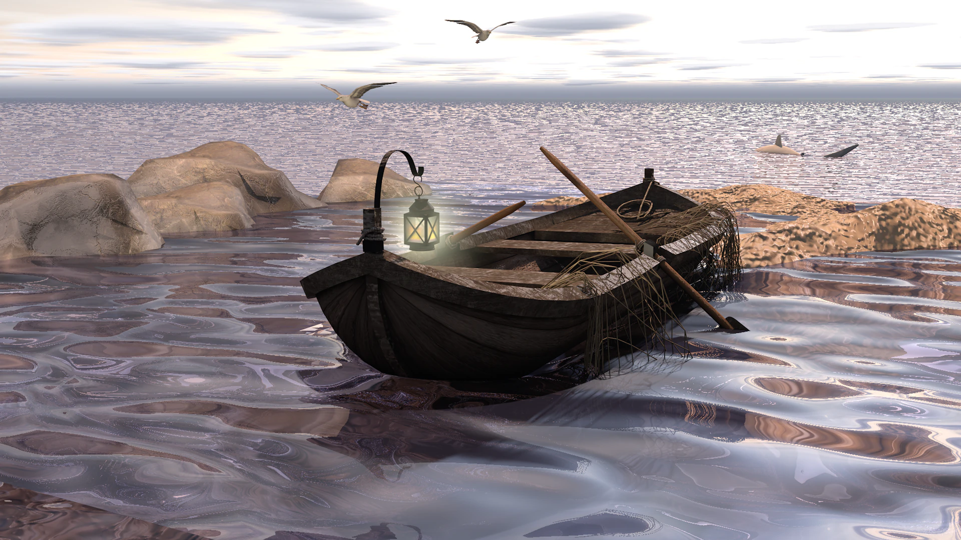 Medieval Fishing Boat 3D Model .c4d .max .obj .3ds .fbx .stl .blend 