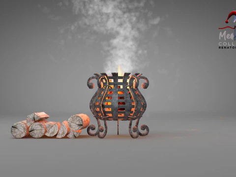 中世纪地板照明 3D 模型