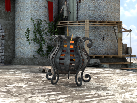 Medieval Floor Lighting Modelo 3D