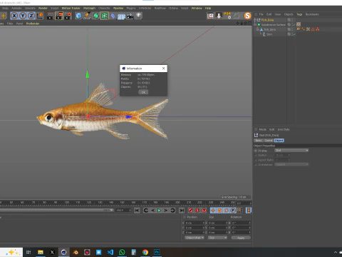 Fish Dourado 3D Model