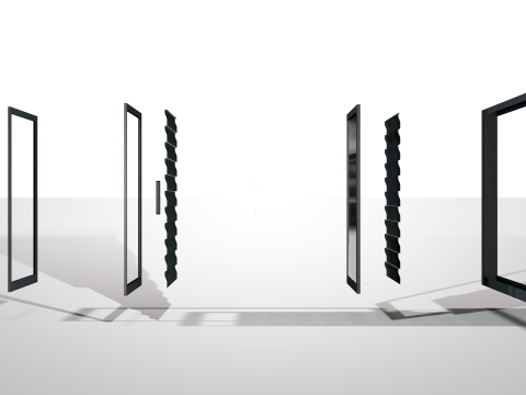Aluminum Windows 3D Model