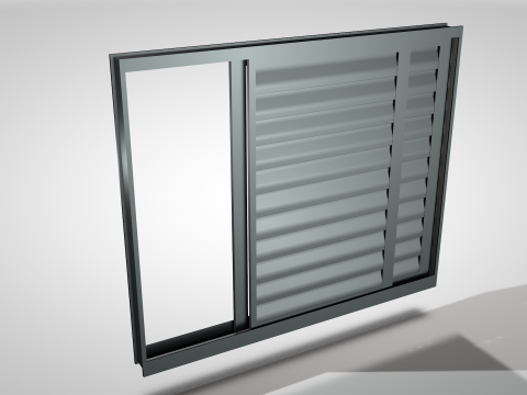 Aluminum Windows 3D-Modell
