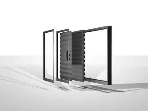 Aluminum Windows 3D-Modell