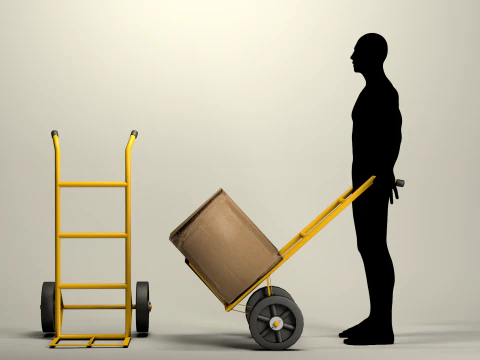 Cargo Cart Duo 3D Model