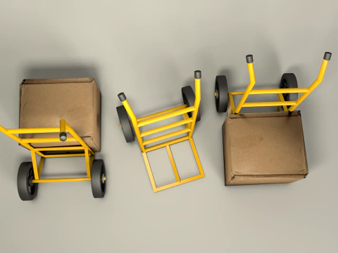 Cargo Cart Duo 3D Model