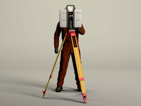 Taqueometros Full Station 3D Model