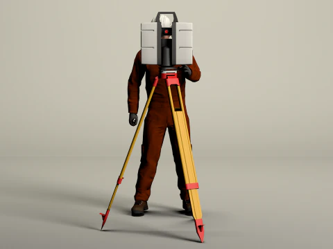 Taqueometros Full Station 3D Model