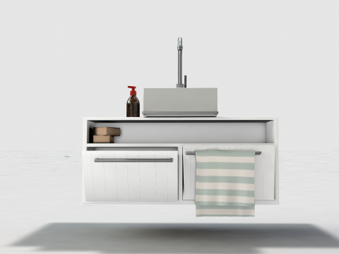 Bathroom Sink and Cabinet 3D Модель