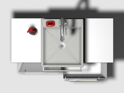 Bathroom Sink and Cabinet 3D Модель