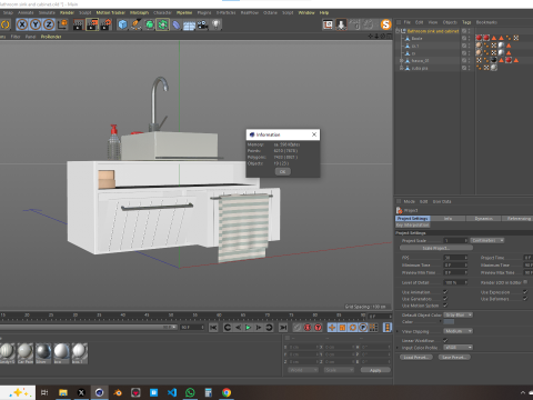 Bathroom Sink and Cabinet 3D Модель
