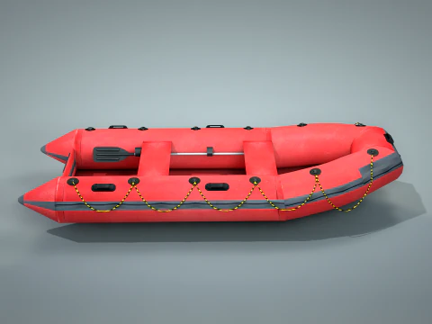 Rettungsboot aufblasen 3D Modell
