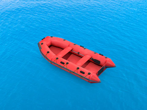 Rettungsboot aufblasen 3D Modell