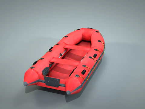 Rettungsboot aufblasen 3D Modell