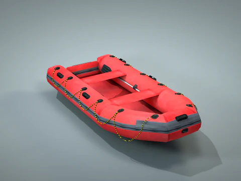 Rettungsboot aufblasen 3D Modell