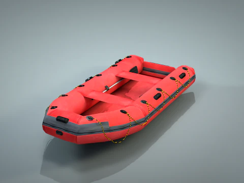 Rettungsboot aufblasen 3D Modell