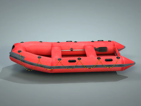 Rettungsboot aufblasen 3D Modell