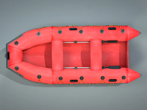 Rettungsboot aufblasen 3D Modell