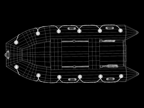 Rettungsboot aufblasen 3D Modell