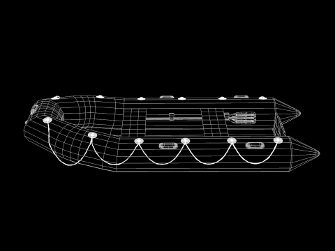 Rettungsboot aufblasen 3D Modell