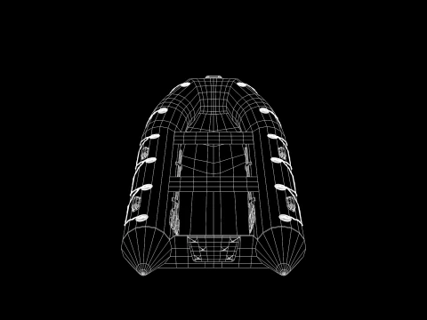 Rettungsboot aufblasen 3D Modell