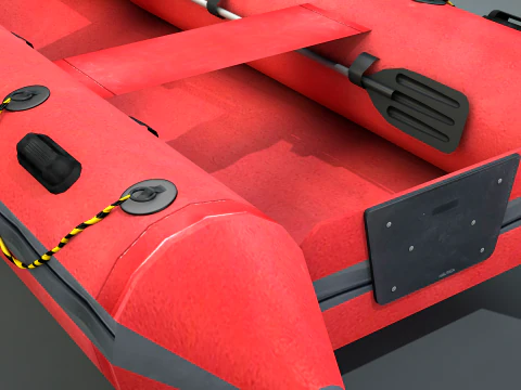 Rettungsboot aufblasen 3D Modell
