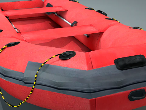 Rettungsboot aufblasen 3D Modell