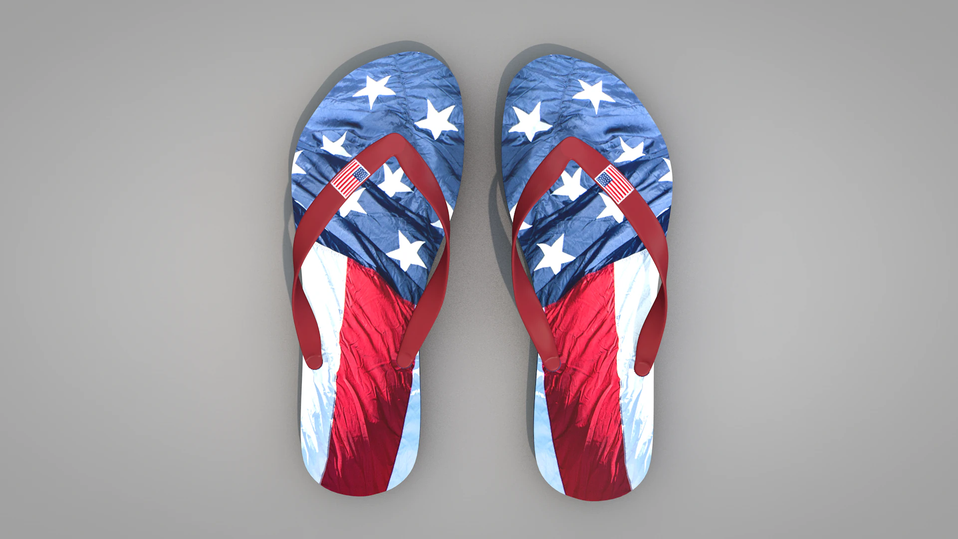 Chinelos EUA Modelo 3D .c4d .max .obj .3ds .fbx .stl .blend 