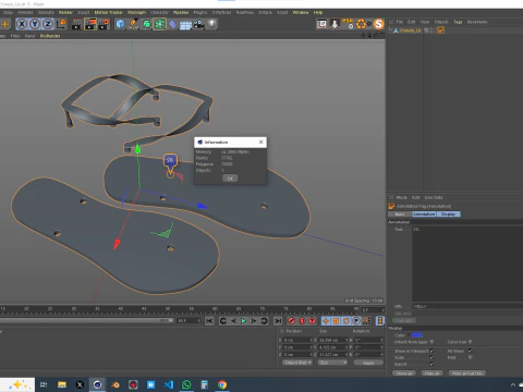 Chinelos EUA Modelo 3D