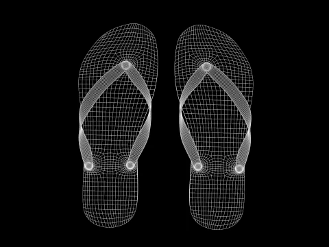 Chinelos EUA Modelo 3D