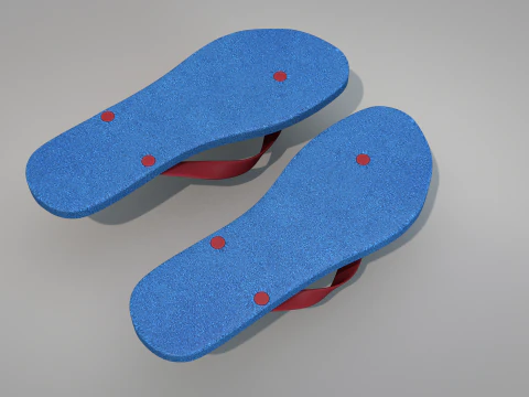 Chinelos EUA Modelo 3D